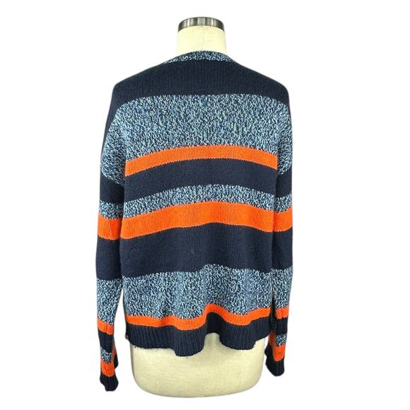 KULE Blue Orange Striped The Andre Sweater Cashmere Knit Women's Size Medium - Picture 9 of 12